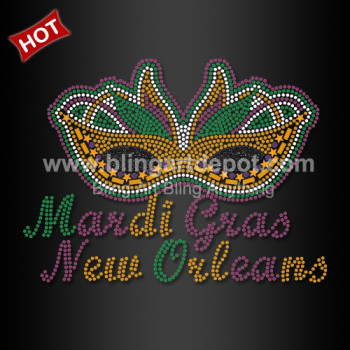 Mardi Gras New Orleans Rhinestone Heat Transfers Mardi Gras New Orleans Rhinestone Heat Transfers